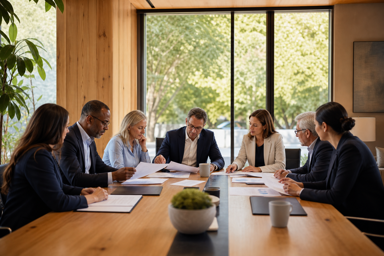 Nonprofit board and finance committee planning together